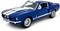 1967 Ford Shelby Mustang GT500 Blue 1:38 Scale 5 Inch Die Cast Model Toy Race Car w/Pullback Action